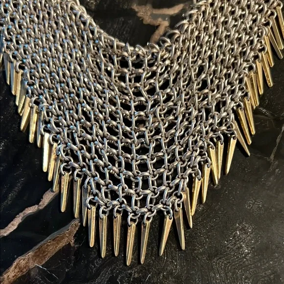 Elegant Gold and Silver Chain Necklace